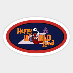 Happy World Land Sticker